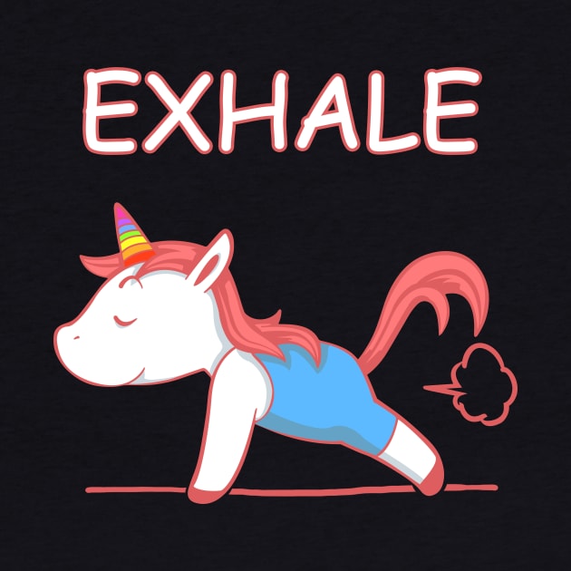 Yoga Unicorn Exhale by tshirttrending